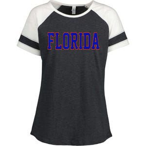 Florida Women Retro Orange Enza Ladies Jersey Colorblock Tee