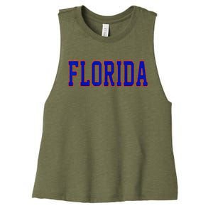 Florida Women Retro Orange Women's Racerback Cropped Tank