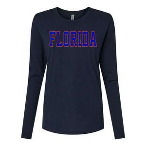 Florida Women Retro Orange Womens Cotton Relaxed Long Sleeve T-Shirt