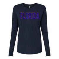 Florida Women Retro Orange Womens Cotton Relaxed Long Sleeve T-Shirt