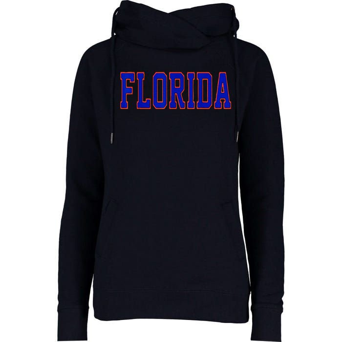 Florida Women Retro Orange Womens Funnel Neck Pullover Hood