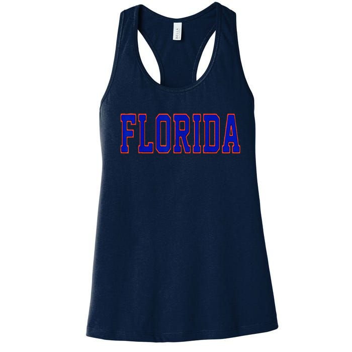 Florida Women Retro Orange Women's Racerback Tank