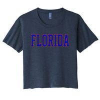 Florida Women Retro Orange Women's Crop Top Tee