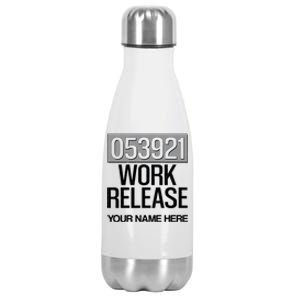 Funny Work Release Personalize Custom Name Stainless Steel Insulated Water Bottle