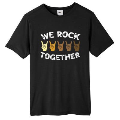 Funny We Rock Together Rocker Skeleton Hand Tall Fusion ChromaSoft Performance T-Shirt