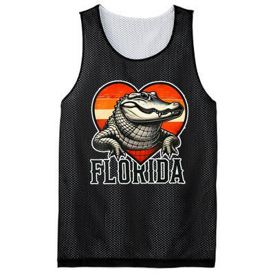 Florida Women Retro Florida Gator Heart Mesh Reversible Basketball Jersey Tank