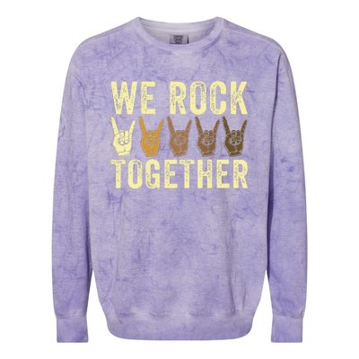 Funny We Rock Together Colorblast Crewneck Sweatshirt