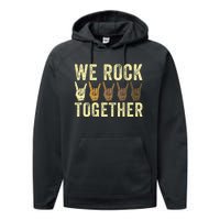 Funny We Rock Together Performance Fleece Hoodie