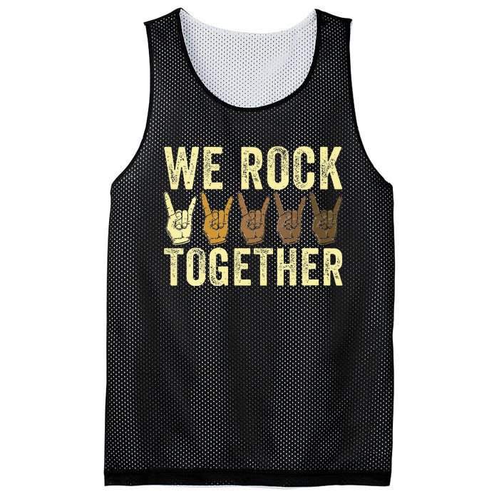 Funny We Rock Together Mesh Reversible Basketball Jersey Tank