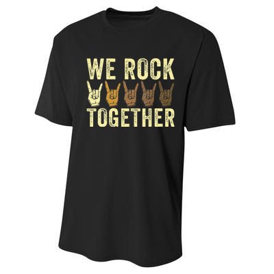 Funny We Rock Together Performance Sprint T-Shirt