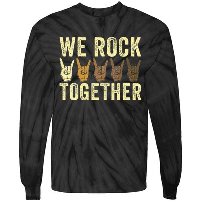 Funny We Rock Together Tie-Dye Long Sleeve Shirt