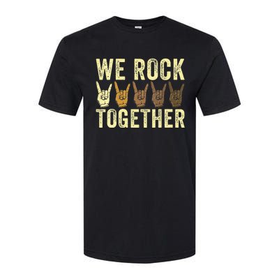 Funny We Rock Together Softstyle CVC T-Shirt