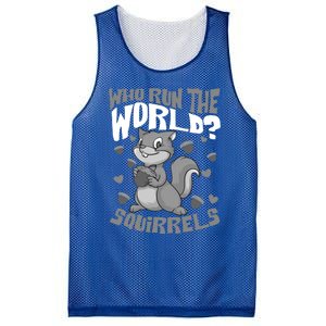 Funny Who Run The World? Squirrel Gift For Chipmunks Lovers Gift Mesh Reversible Basketball Jersey Tank