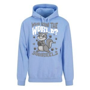 Funny Who Run The World? Squirrel Gift For Chipmunks Lovers Gift Unisex Surf Hoodie