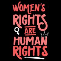 Feminist Women Rights Are Human Rights Button