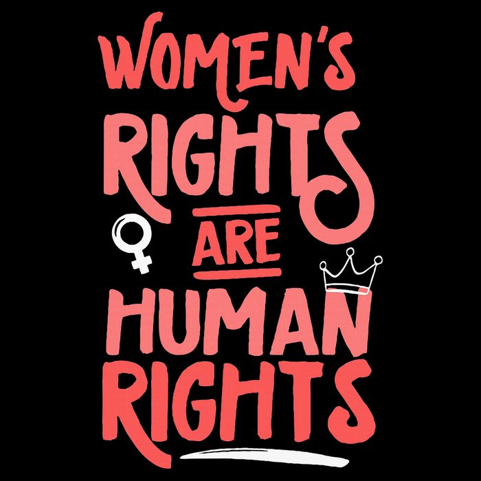 Feminist Women Rights Are Human Rights Button