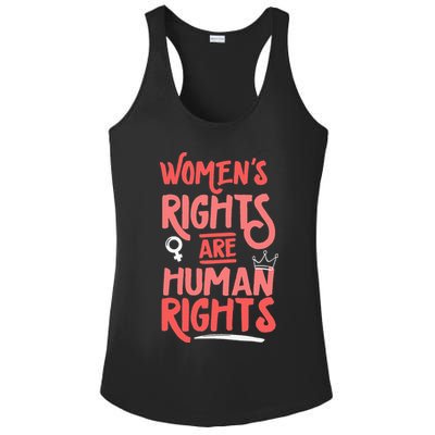 Feminist Women Rights Are Human Rights Ladies PosiCharge Competitor Racerback Tank