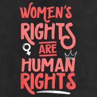 Feminist Womens Rights Are Human Rights 7 Panel Mesh Trucker Snapback Hat
