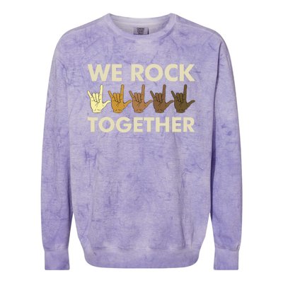 Funny We Rock Together Colorblast Crewneck Sweatshirt