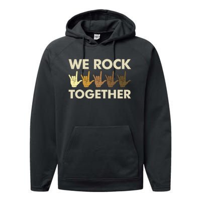 Funny We Rock Together Performance Fleece Hoodie