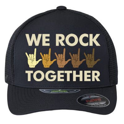 Funny We Rock Together Flexfit Unipanel Trucker Cap