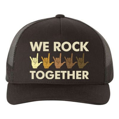 Funny We Rock Together Yupoong Adult 5-Panel Trucker Hat