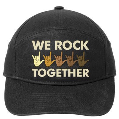 Funny We Rock Together 7-Panel Snapback Hat