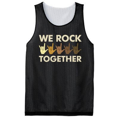 Funny We Rock Together Mesh Reversible Basketball Jersey Tank