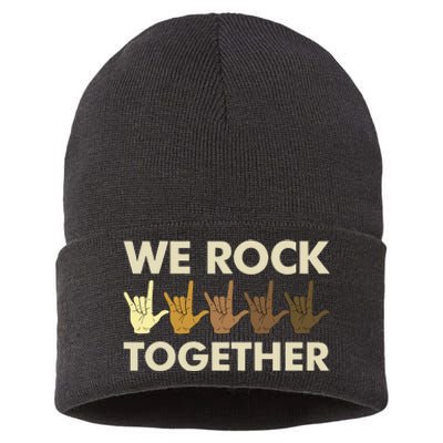 Funny We Rock Together Sustainable Knit Beanie