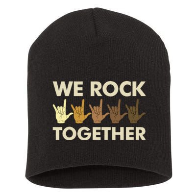 Funny We Rock Together Short Acrylic Beanie