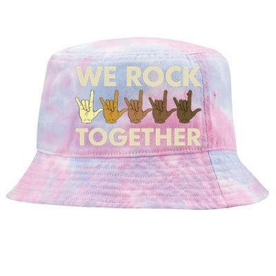 Funny We Rock Together Tie-Dyed Bucket Hat