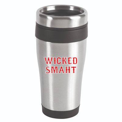 Funny Wicked Smaht Gift Funny Saying Sarcastic Novelty Boston 16oz Travel Tumbler