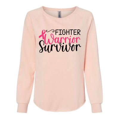 Fighter Warrior Survivor Breast Cancer Womens California Wash Sweatshirt