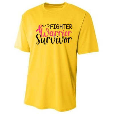 Fighter Warrior Survivor Breast Cancer Performance Sprint T-Shirt