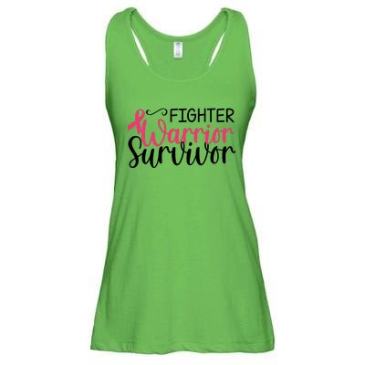 Fighter Warrior Survivor Breast Cancer Ladies Essential Flowy Tank