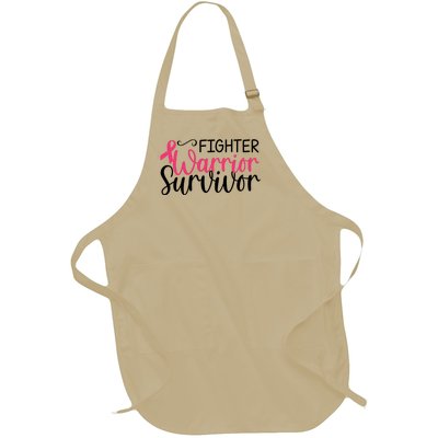 Fighter Warrior Survivor Breast Cancer Full-Length Apron With Pockets