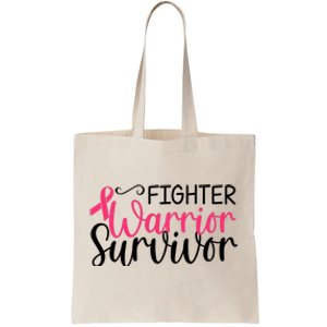 Fighter Warrior Survivor Breast Cancer Tote Bag