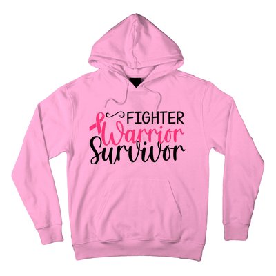 Fighter Warrior Survivor Breast Cancer Hoodie