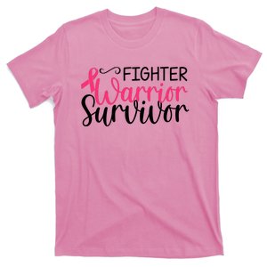 Fighter Warrior Survivor Breast Cancer T-Shirt