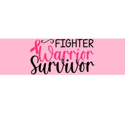 Fighter Warrior Survivor Breast Cancer Bumper Sticker