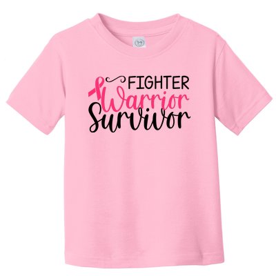 Fighter Warrior Survivor Breast Cancer Toddler T-Shirt