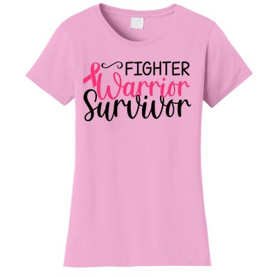 Fighter Warrior Survivor Breast Cancer Women's T-Shirt