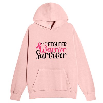 Fighter Warrior Survivor Breast Cancer Urban Pullover Hoodie