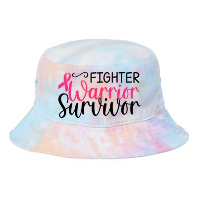 Fighter Warrior Survivor Breast Cancer Tie Dye Newport Bucket Hat