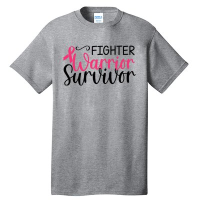 Fighter Warrior Survivor Breast Cancer Tall T-Shirt