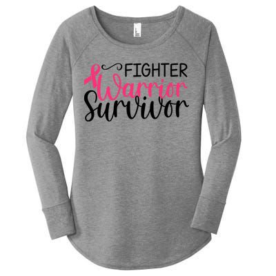 Fighter Warrior Survivor Breast Cancer Women's Perfect Tri Tunic Long Sleeve Shirt