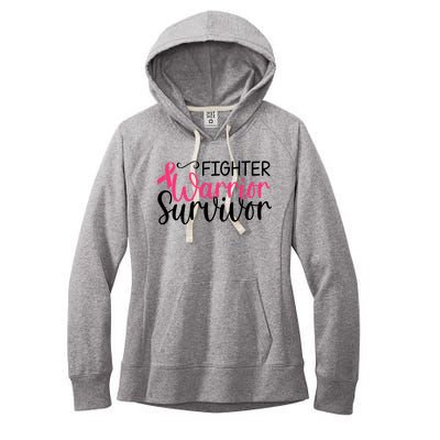 Fighter Warrior Survivor Breast Cancer Women's Fleece Hoodie