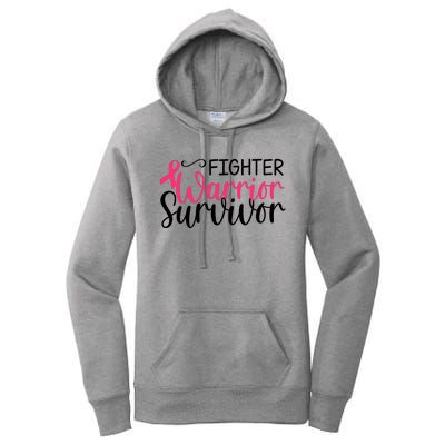 Fighter Warrior Survivor Breast Cancer Women's Pullover Hoodie