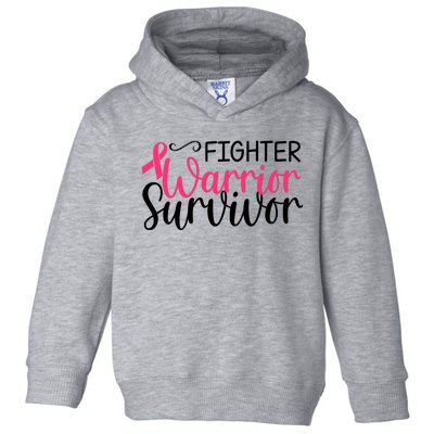 Fighter Warrior Survivor Breast Cancer Toddler Hoodie