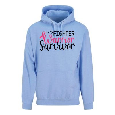 Fighter Warrior Survivor Breast Cancer Unisex Surf Hoodie